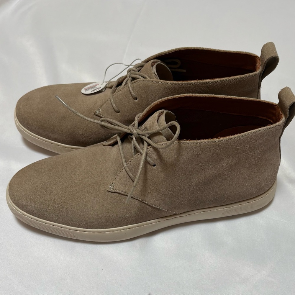 Fitflop (Mens Size 11) Zackery Sesami Tan Suede Lace Up Chukka Boot Bootie New